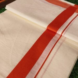 1 1/2" Kattikara Cream Dhoti