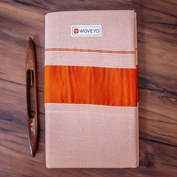 Kerala Tissue Saree with Copper Zari