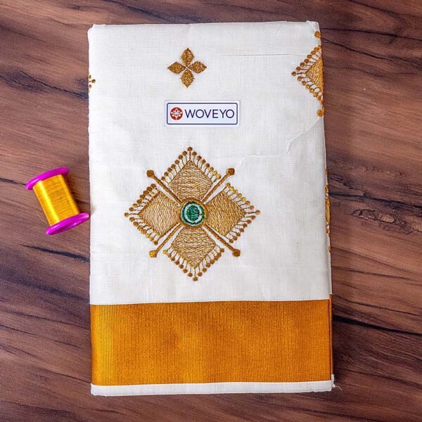 Designer Embroidery Kerala Saree