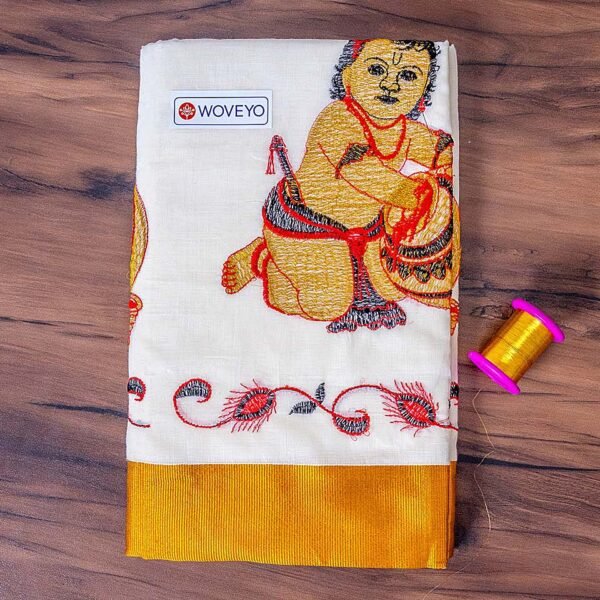 Kerala Embroidery Saree