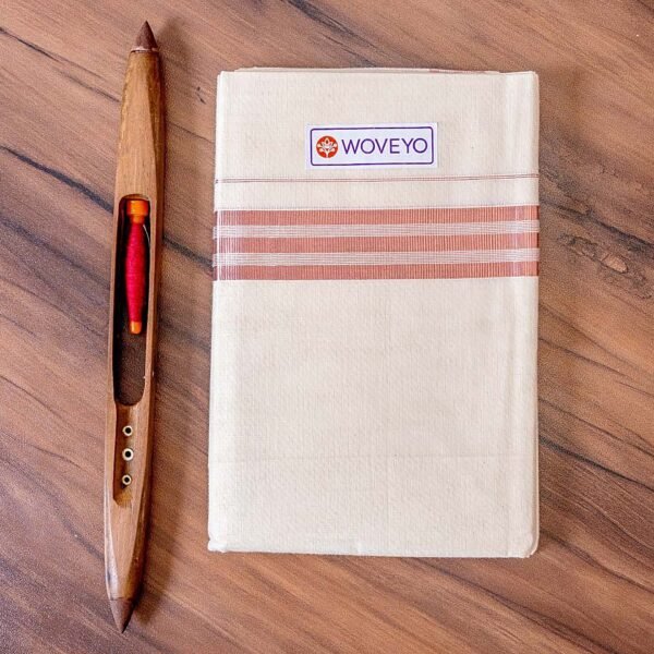 Rose Gold Zari Kerala Cream Dhoti