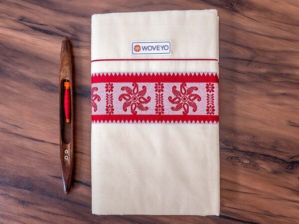 Floral Design Colour Zari Kerala Cotton Saree