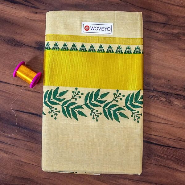 Floral Print Kerala Tissue Saree