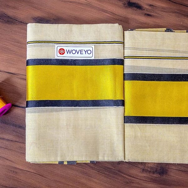 Mixed Zari Kerala Tissue Set Mundu